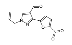 3-(5-nitrofuran-2-yl)-1-prop-2-enylpyrazole-4-carbaldehyde结构式