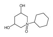 1-cyclohexyl-1-oxidopiperidin-1-ium-3,5-diol结构式