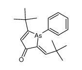 5-tert-butyl-2-((Z)-2,2-dimethyl-propylidene)-1-phenyl-1,2-dihydro-arsol-3-one结构式