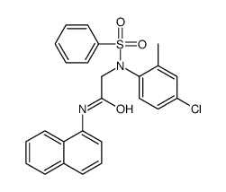 2-[N-(benzenesulfonyl)-4-chloro-2-methylanilino]-N-naphthalen-1-ylacetamide结构式
