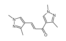 1,3-bis(1,3-dimethylpyrazol-4-yl)prop-2-en-1-one结构式