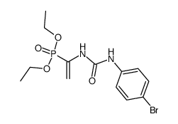 {1-[3-(4-Bromo-phenyl)-ureido]-vinyl}-phosphonic acid diethyl ester结构式