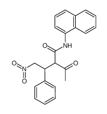 2-Acetyl-N-naphthalen-1-yl-4-nitro-3-phenyl-butyramide Structure