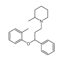 2-methyl-1-[3-(2-methylphenoxy)-3-phenylpropyl]piperidine结构式