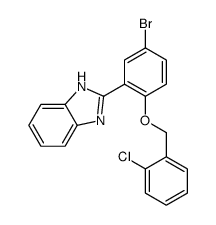 2-[5-bromo-2-[(2-chlorophenyl)methoxy]phenyl]-1H-benzimidazole结构式