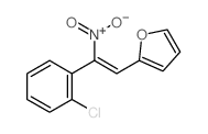 Furan, 2-[2- (2-chlorophenyl)-2-nitroethenyl]- structure