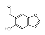 6-Benzofurancarboxaldehyde,5-hydroxy- structure