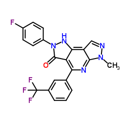 2-(4-氟苯基)-6-甲基-4-(3-(三氟甲基)苯基)-1,2-二氢二吡唑并[3,4-b:3',4'-d]吡啶-3(6H)-酮图片