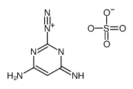 4,6-diaminopyrimidine-2-diazonium,hydrogen sulfate Structure