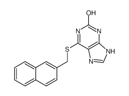 6-(naphthalen-2-ylmethylsulfanyl)-3,7-dihydropurin-2-one结构式