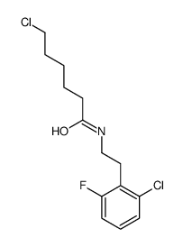 6-Chloro-N-[2-(2-chloro-6-fluorophenyl)ethyl]hexanamide结构式