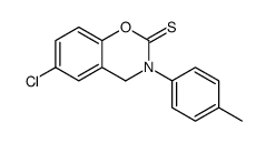6-chloro-3-(4-methylphenyl)-4H-1,3-benzoxazine-2-thione Structure