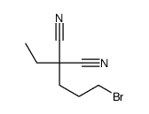 2-(3-bromopropyl)-2-ethylpropanedinitrile结构式