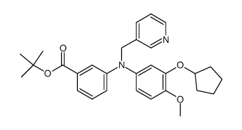 tert-butyl N-(3-cyclopentyloxy-4-methoxyphenyl)-N-(3-pyridylmethyl)-3-aminobenzoate Structure