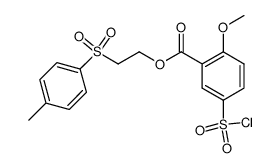 2-(p-toluenesulfonyl)ethyl 5-chlorosulfonyl-2-methoxybenzoate结构式