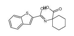 1-(1-benzothiophene-2-carbonylamino)cyclohexane-1-carboxylic acid Structure