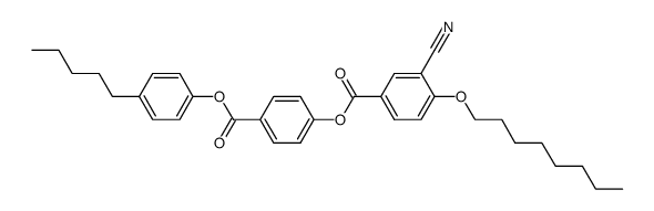 4-pentylphenyl 4-(3-cyano-4-n-octyloxybenzoyloxy)benzoate结构式