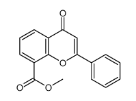 methyl 4-oxo-2-phenylchromene-8-carboxylate结构式