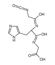 2-[[(2S)-3-(1H-imidazol-5-yl)-2-[(2-isocyanatoacetyl)amino]propanoyl]amino]acetic acid结构式