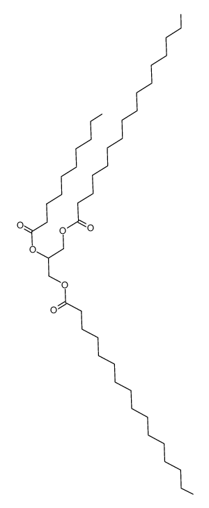 2-decanoyloxy-1,3-bis-palmitoyloxy-propane结构式