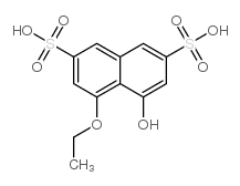 4-ethoxy-5-hydroxynaphthalene-2,7-disulphonic acid Structure