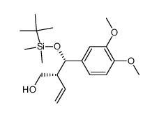 (-)-(2S,5S)-2-[(tert-butyldimethylsilanyloxy)-(3,4-dimethoxyphenyl)methyl]but-3-en-1-ol Structure