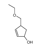 3-Hydroxy-5-aethoxymethyl-cyclopenten-(1)结构式