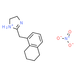 4,5-dihydro-2-[(5,6,7,8-tetrahydro-1-naphthyl)methyl]-1H-imidazolium nitrate结构式