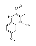 N-[(E)-2-hydrazinyl-1-nitrosoprop-1-enyl]-4-methoxyaniline Structure