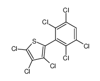 2-(1,2,4,5-Tetrachlorophenyl)-3,4,5-trichlorothiophene Structure