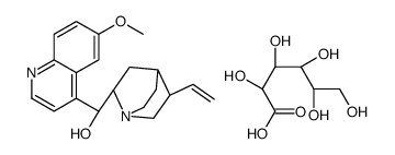 (S)-[(2S,4S,5R)-5-ethenyl-1-azabicyclo[2.2.2]octan-2-yl]-(6-methoxyquinolin-4-yl)methanol,(2R,3S,4R,5R)-2,3,4,5,6-pentahydroxyhexanoic acid结构式