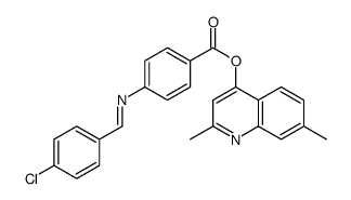 (2,7-dimethylquinolin-4-yl) 4-[(4-chlorophenyl)methylideneamino]benzoate结构式