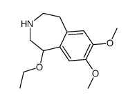 1-Ethoxy-1,2,4,5--tetrahydro-7,8-dimethoxy-3H,3-benzazepine结构式