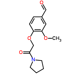 3-METHOXY-4-(2-OXO-2-PYRROLIDIN-1-YL-ETHOXY)-BENZALDEHYDE structure
