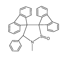 2'-methyl-3'-phenylfluorene-9-spiro-4'-(1',2'-thiazolidine)-5'-spiro-9''-fluorene 1'-oxide结构式