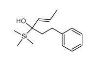 6-phenyl-4-(trimethylsilyl)-2-hexen-4-ol Structure