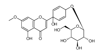 protogenkwanin 4'-O-β-D-glucoside结构式