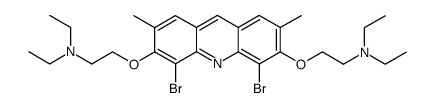 4,5-dibromo-3,6-bis<2-(diethylamino)ethoxy>acridine Structure