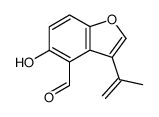 3-isopropenyl-4-formyl-5-hydroxybenzofuran结构式