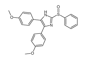 2-(benzenesulfinyl)-4,5-bis(4-methoxyphenyl)-1H-imidazole结构式