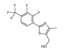 [2-[2,3-difluoro-4-(trifluoromethyl)phenyl]-4-methyl-1,3-thiazol-5-yl]methanol Structure