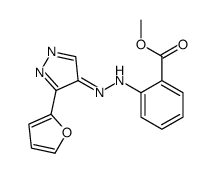methyl 2-[2-[3-(furan-2-yl)pyrazol-4-ylidene]hydrazinyl]benzoate Structure