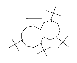 1,4,7,10,13-penta-tert-butyl-1,4,7,10,13-pentaazacyclopentadecane结构式