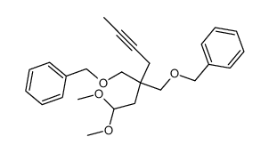 3,3-bis(benzyloxymethyl)-5-heptynal dimethyl acetal Structure