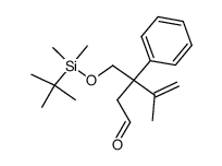 (+/-)-3-(t-butyldimethylsilyloxymethyl)-3-phenyl-4-methyl-pent-4-enal Structure