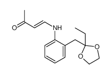 4-[2-[(2-ethyl-1,3-dioxolan-2-yl)methyl]anilino]but-3-en-2-one结构式