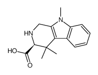 (S)-(+)-4,4,9-trimethyl-2,3,4,9-tetrahydro-1H-β-carboline-3-carboxylic acid结构式