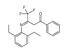 3-(2,6-diethylphenyl)imino-4,4,4-trifluoro-1-phenylbutan-1-one Structure