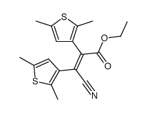 ethyl 3-cyano-2,3-bis(2,5-dimethyl-3-thienyl)acrylate Structure