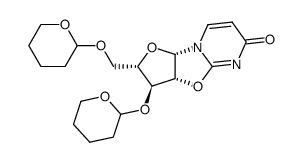 L-2,2'-anhydro-3',5'-di-O-tetrahydropyranyluridine结构式